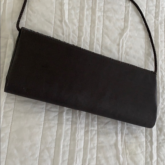 Elegant gray clutch satin smooth - Picture 6 of 7